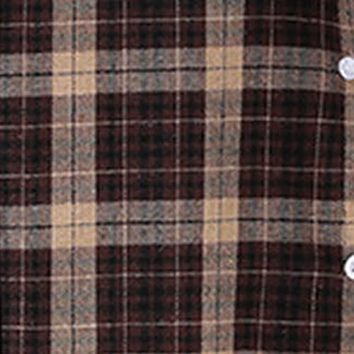 Generic Flannel Shirt for Men 2024 Fashion Long Sleeve Plaid Button Down Shirt Jacket Casual Lightweight Sweatshirts Coats2