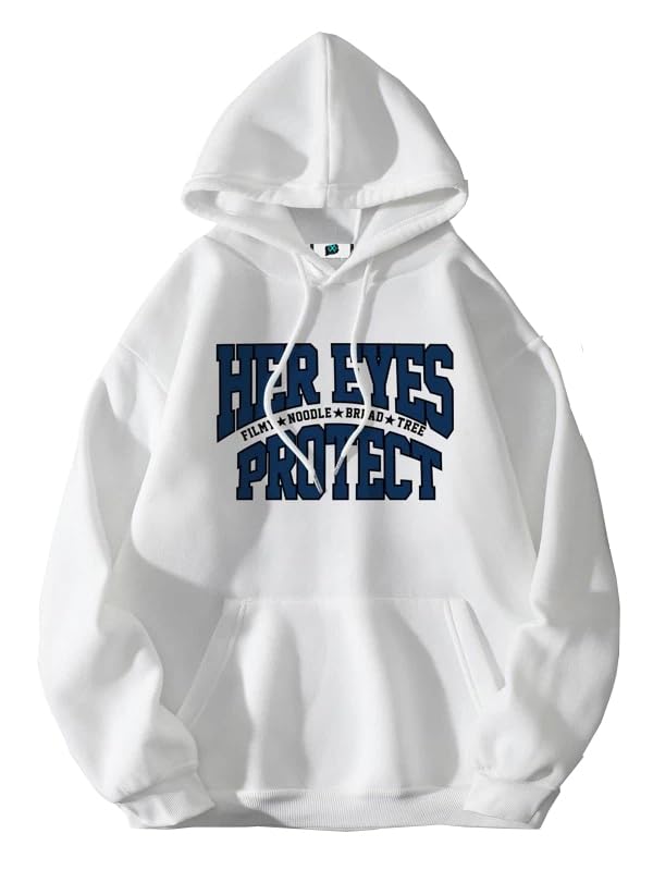 SXV ‘HER Eyes Protect’ Printed Cool Aesthetic Sweatshirt Hoodie
