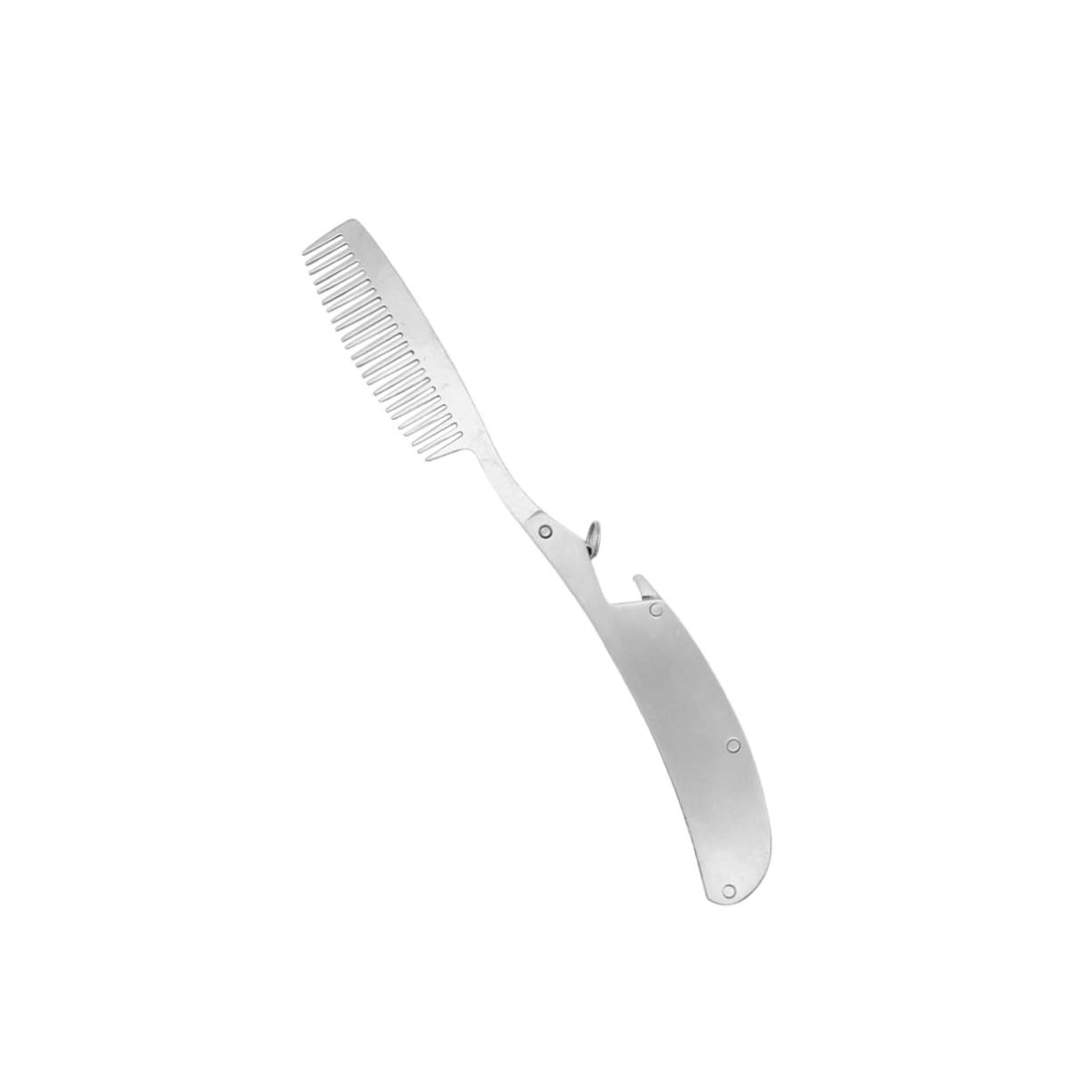SAFIGLE Beard Comb for Men Stainless Steel Styling Tool Mustache Brush Beard Brush Set Mustache Comb