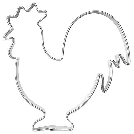 Ausstechform Hahn, 6,5cm Edelstahl Cover