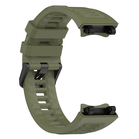 Image of Hinq Soft Silicone Watch Band Compatible with Amazfit T-Rex 2 Adjustable Strap for Men & Women | Updated Metal Installation Tool Included