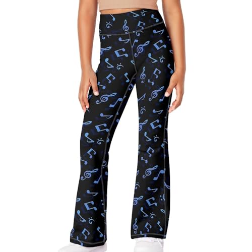 Musical Note Children's Flared Yoga Pants Stylish High Waisted Long Leggings 2025 Kids Bell Bottoms4