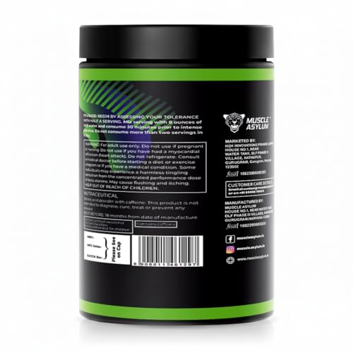 Image of Muscle Asylum F9 Pre-Workout 50 Servings 400gm -(Flavor Watermelon)
