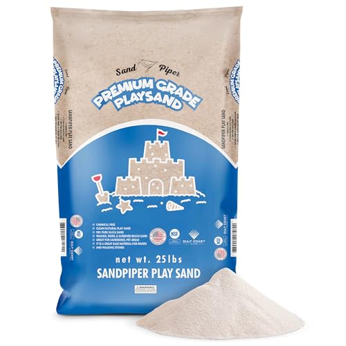 SandPiper Premium Natural White Sand for Sandbox & Other Play Areas, Fine Texture, 25 lbs