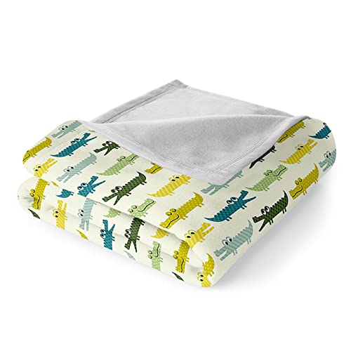 Couverture personnalisée crocodile 3D idée cadeau originale plaid flanelle doux enfant - 3