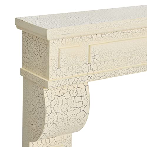 Image of Creative Co-Op Lodge Decorative Fireplace Mantel, Distressed Cream