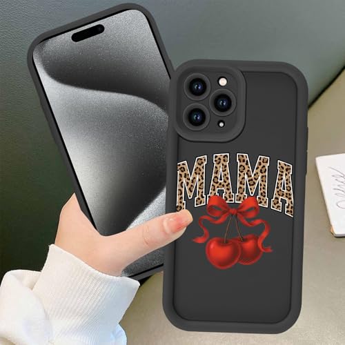 Coque iPhone 16 Pro Max 6.9" léopard Mama Cherry Bow souple