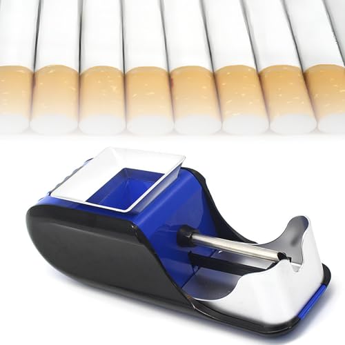 Maquina Electrica para Liar Tabaco Entubadora de Cigarros Portatil,MáQuina AutomáTica para Liar Cigarrillos,Tubo de Tabaco de 8 mm,con Densidad Ajustable de Tabaco,Adecuado para Fumadores(Color:Azul)
