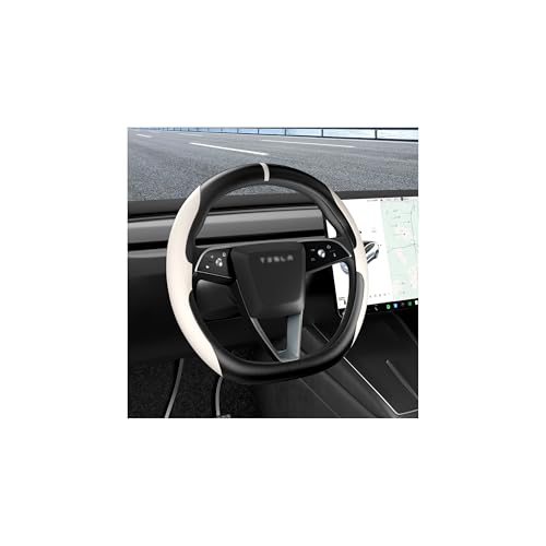 D-Type Steering Wheel Cover for Tesla Model Y 2020-2025 / Model 3 2016-2023 by Epltion - Used condition - US$21.28