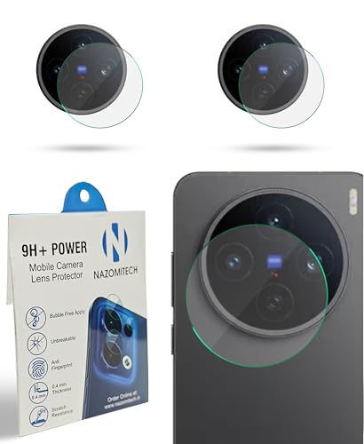 Image of Nazomi Tech For Vivo X200T Back Camera Lens Screen Protector 3D Anti Shock /Anti-Scratch /Clear /Camera Tempered Glass (Pack of 3)