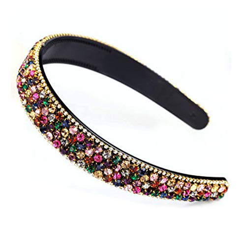 Traziewell Cerchietto Per Capelli Con Strass Di Cristallo - Fascia Stretch Regolabile Per Donne E Ragazze - Per Matrimoni E Feste