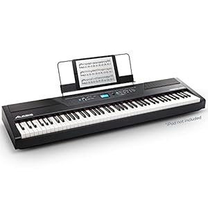 Alesis Recital Pro – Digitale Piano / Elektronisch Keyboard met 88 gewogen toetsen met hamerslag, 12 klanken en ingebouwde luidsprekers