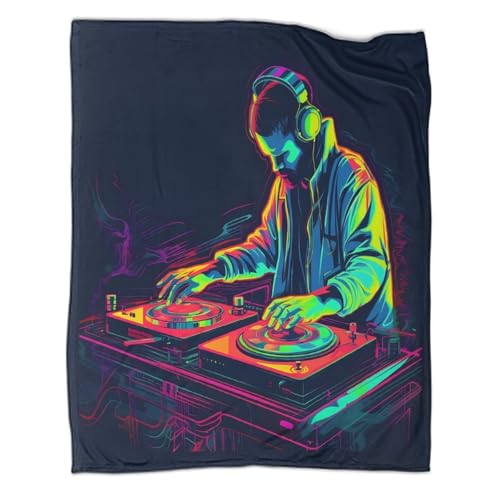 Plaid microfibre DJ 3D de qualité supérieure, jeté de lit ultra doux 150x200cm - 3