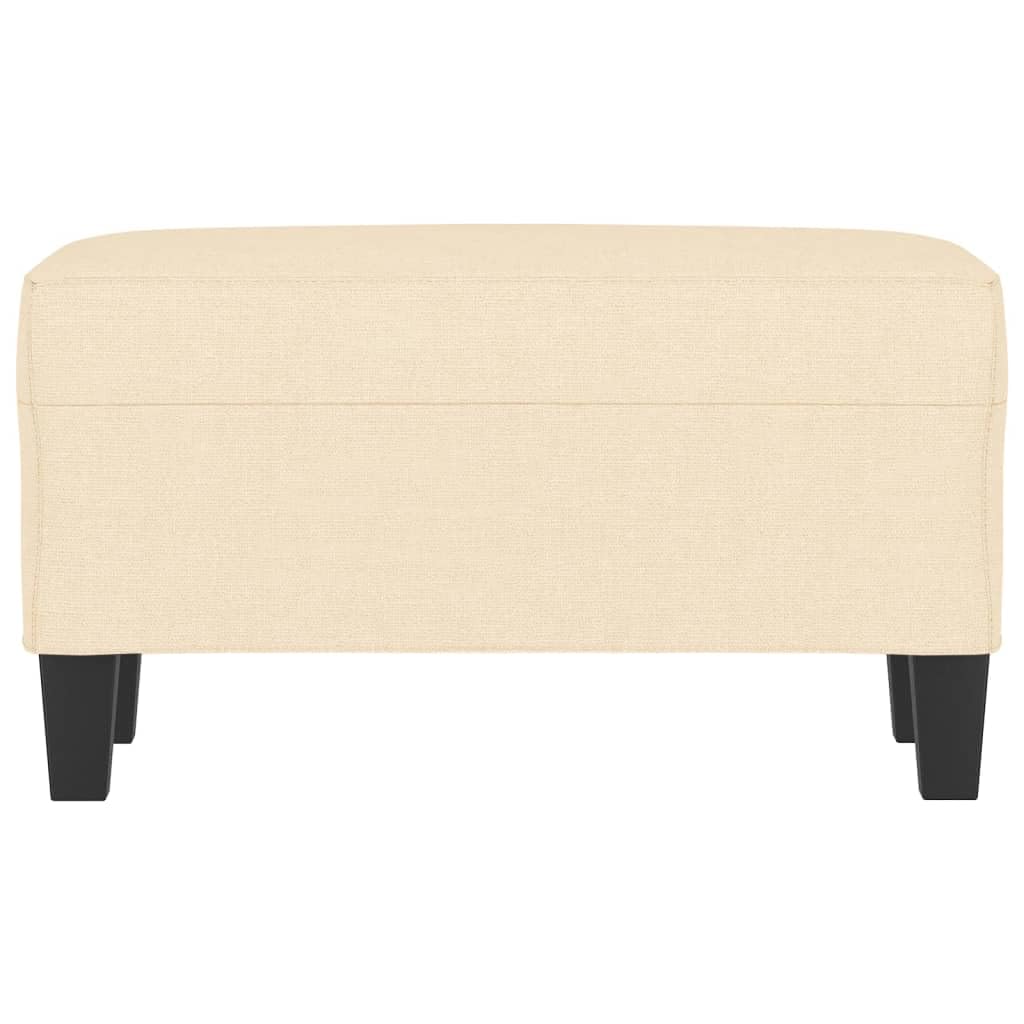 Kremowa ławka do siedzenia z materiału, 70 x 35 x 41 cm, wyściełana pianką i ramą ze sklejki, ławka do przedpokoju do salonu, sypialni, pokoju gościnnego i dodatkowe miejsce do siedzenia