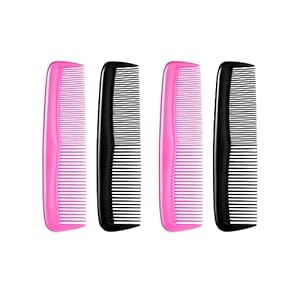 Hair Combs, 4 Pieces Plastic Hair Combs, Plastic Pocket Combs, Fine and Standard Tooth Hair Cutting Comb, For Women Men Hair Care Tool