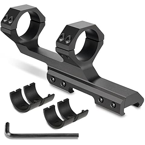 BILLION DUO Dual Ring Scope Mount Cantilever Mount, 30mm / 25.4mm 1" Scope Ring Flashlight Mount Base for 20mm Picatinny Weaver Rail (Model- L3212) Cover
