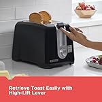 BLACK+DECKER 2-Slice Toaster, T2569B, Extra Wide Slots, 6 Shade Settings, 850 Watts, Crumb Tray, Cancel Button - Image 4
