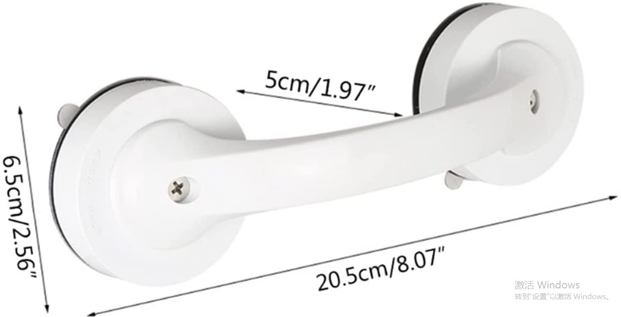 Barra de agarre de ducha con ventosa para baño, 2 piezas, barra de agarre antideslizante para personas mayores, seguridad para bañera, ducha, mango agarrador, accesorio para el hogar