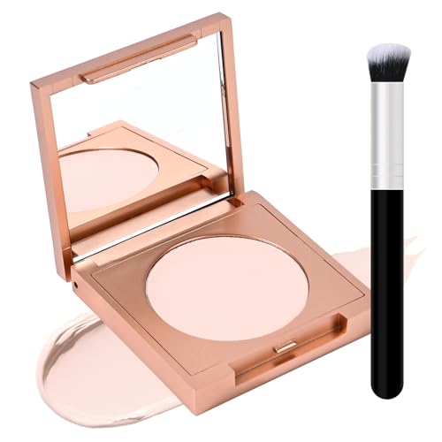 FREEORR Under Eye Brightener with Brush, Colored Clay CC Undereye Corrector for Dark Circles,...