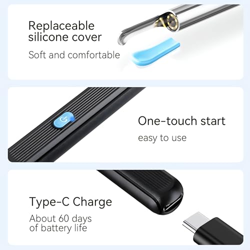 Image of Smart Ear Cleaner with Camera for Ear Wax Removal, HD Visual Ear Pick, Temperature Control, Rechargeable Type-C, Family Use