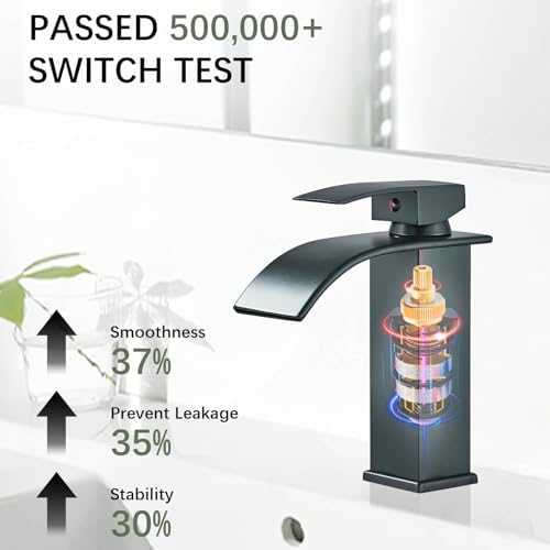 Mitigeur cascade de salle de bain en acier inox économe en eau chaude et froide - 4