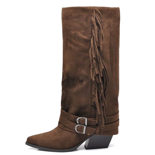 Modello cowboy cowgirl con frange laterali decorative