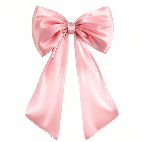 ViKiulen 40x24 Inch Large Pink Bow for Coquette Room Decor Big Pink Bow Decor for Birthday Party Backdrop Wall Giant Ribbon Tie Hanging Wall Decor Wedding Baby Shower Bridal
