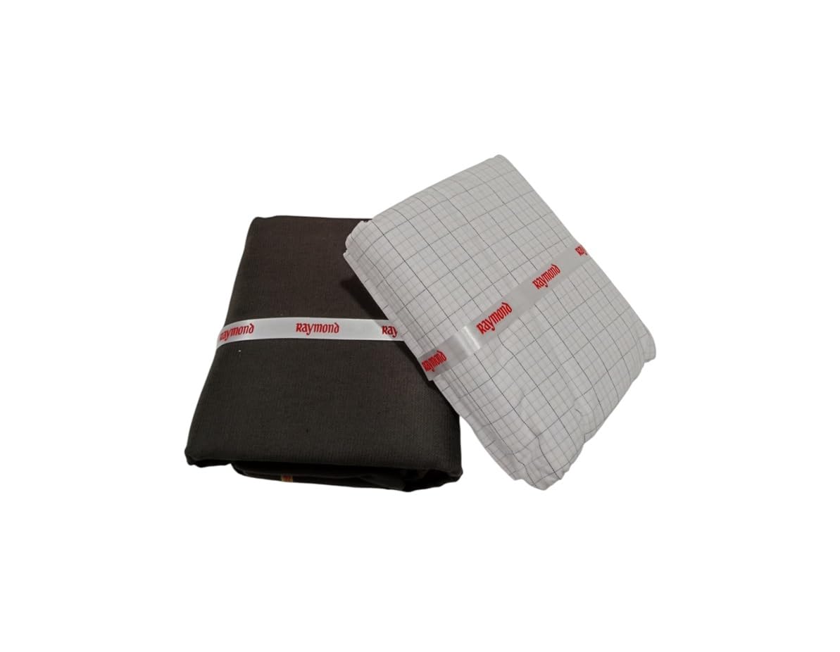 raymond fabrics Men's Pure Cotton Shirt and Cotton Trouser Unstitched Fabric Set (Multicolour_Free Size) 314-picture-55