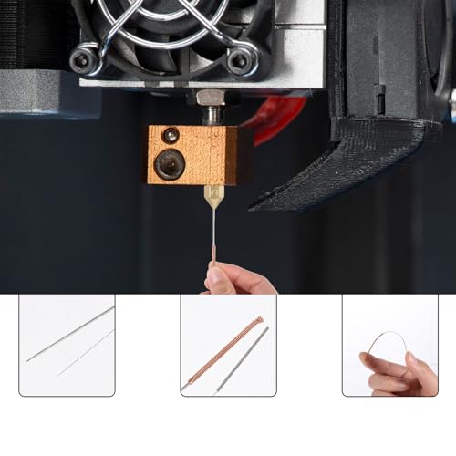 3D Drucker Zubehör, 3D Drucker Düsenreinigungsnadeln 3D-Drucker Düsen Reinigungsset 10 Stück Düsenreinigungsnadel aus Edelstahl 0.15/0.2/0.25/0.3/0.35/0.4/0.5/0.6/0.8/1.0mm, mit Düsen – Bild 5