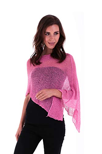 Image of SHU-SHI Womens Sheer Knit Poncho Shrug Lightweight Cover Up One Size Fits Most