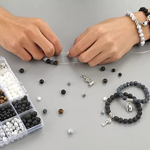 Mchruie F10287 Stone Beads For Jewelry Making, Charm Bracelet Making Kit 450Pcs Beads thumb #4