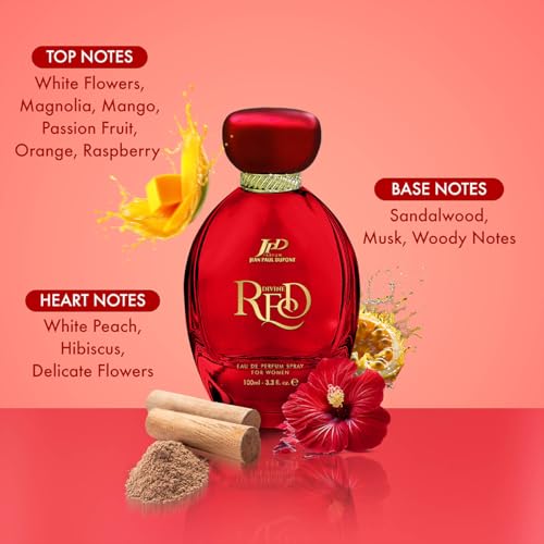 Image of Jean Paul Dupont (JPD) Divine Red - Long Lasting Perfume for Women - with Floral and Fruity notes - Eau de Parfum 100ml