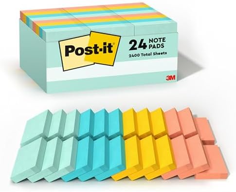 Post-It Notes Value Pack Pastels - Pads per Pack, Multi Color