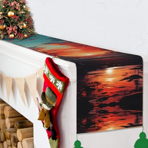 Chemin de table pour décoration d'intérieur rustique et fêtes - 7