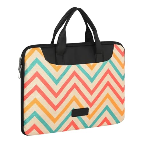Image of Tabelito Designer Printed Laptop Sleeve for Women (13-15.6 Inch) | Jute & Vegan Leather Office Handbag | Lightweight Stylish Work Bag with Handle