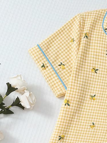 Image of Floerns Women's Floral Print Sleepwear Two Piece Beach Pajama Set