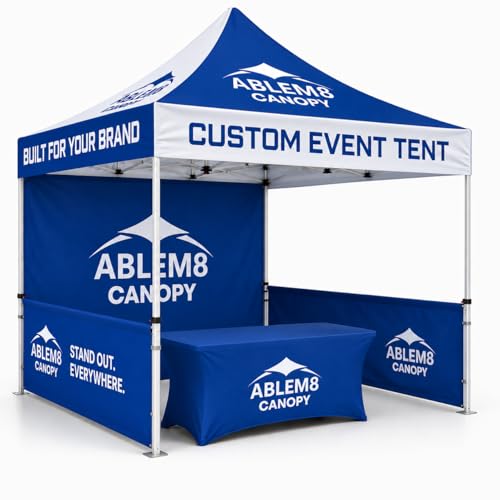Custom 10x10 Canopy Tent with Logo, Full-Color Printed Pop...