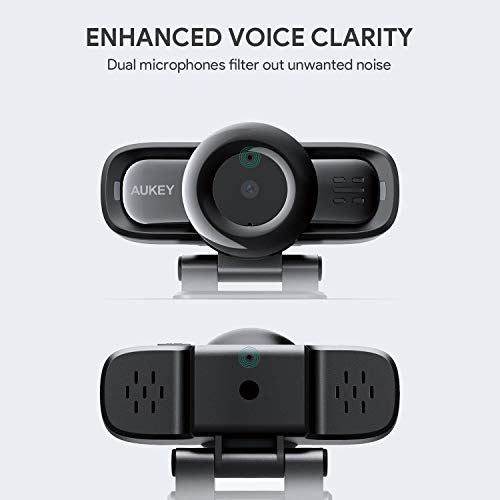 AUKEY Autofocus Webcam 1080p Full HD with Noise Reduction Microphones, USB Webcam for Online Class, Zoom Meeting Skype Facetime Teams, PC Mac Laptop Desktop [Upgraded] - Thumbnail 3