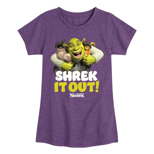 HYBRID APPAREL Shrek - Shrek It Out - Toddler & Youth Girls Short Sleeve Graphic T-Shirt