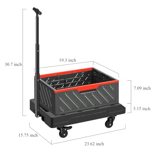 Carrito multifuncional con 4 ruedas silenciosas y ajuste inteligente 8