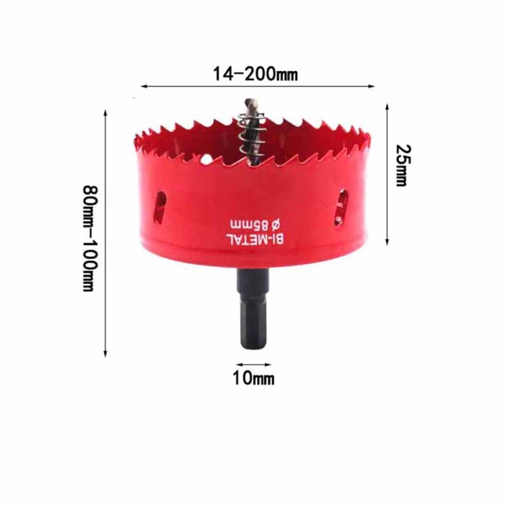 16-75mm M42 Bi-Metal Wood HSS Hole Saws Bit Set para carpintería Madera Plásticos Cortador Acero Hierro Broca Herramienta Accesorios, 6pcs