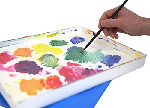 masterson artist palette seal 12in x 16in airtight palette container keeps wet paint fresh for weeks oil or acrylic painting palette with lid seal blue lid box made in usa