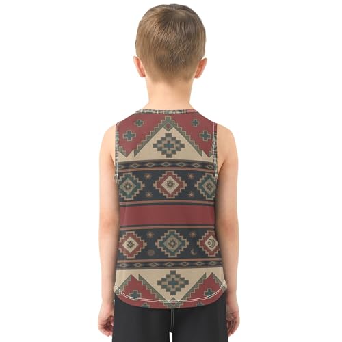 Western Theme Children Tank Top Sleeveless Kids Vest Toddler Crewneck T-Shirts for Running Hiking Biking Jogging 3T3