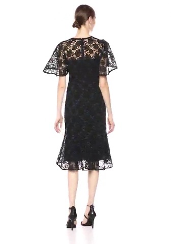 shoshanna black lace dress Watch Women's Harmonia Short Sleeve on Amazon Live Women's Black Chiffon Twist where she mastered fabric dusty purple bridesmaid dresses Sleeve:35