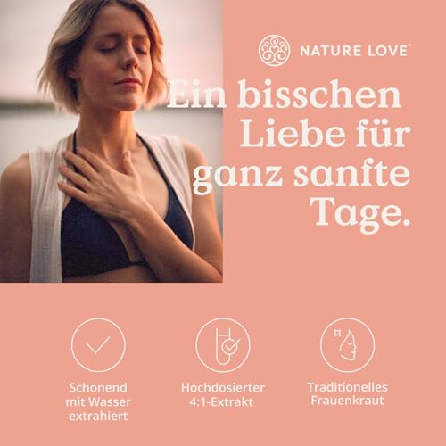 NATURE LOVE® Mönchspfeffer Kapseln - 240 Stück - 4:1 Extrakt aus Original Vitex Agnus Castus - Hochdosiert mit 10mg je Kapsel, Ohne unnötige Zusätze, vegan, laborgeprüft, in Deutschland produziert 2