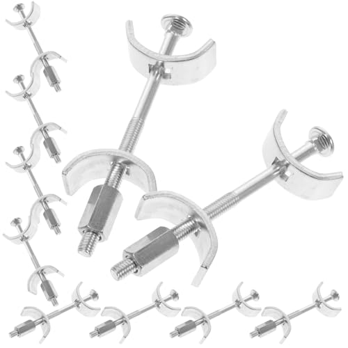 KICHOUSE Conector de Unión para Encimera de Cocina 10 Piezas Acero Galvanizado 6x100 Mm Perno de Montaje Ajustable Herrajes para Juntas Suministro de Muebles Aplicación Versátil Hogar