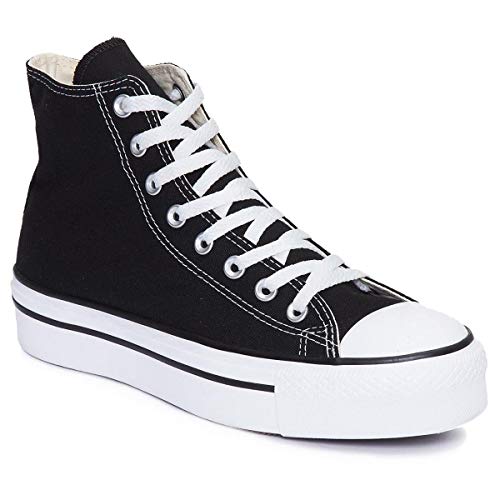 Tênis Converse All Star Chuck Taylor Platform HI Preto Branco CT04940001