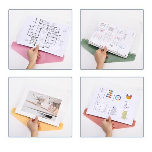 Mr. Pen- Clear Plastic Envelopes with Snap Closure, 10 Pack, A4, Letter Size, Colorful Flaps, Clear Folders for Documents Plastic Envelopes for Documents