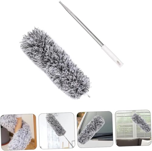 Image of NEUTRINO Microfiber Duster for Cleaning with Telescoping Extension Pole 100 Inch, Washable Bendable Head Duster Cleaner for Cleaning High Ceiling, Keyboard, Furniture, Ceiling Fan & Cobweb