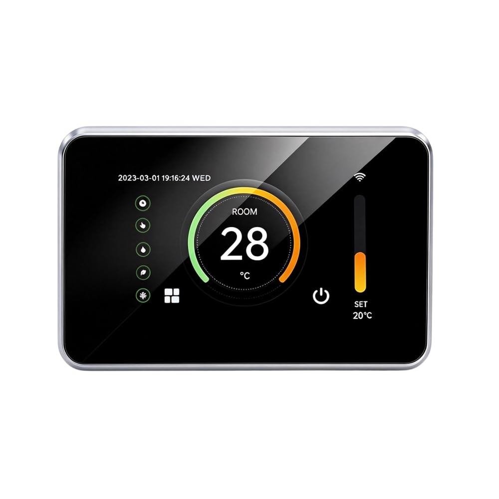 Smart WLAN Thermostat, Digitaler Raumthermostat für Fußbodenheizung | 4,3 Zoll Farb-Touchscreen, App-Steuerung, Sprachsteuerung, Programmierbar, Frostschutz-Modus, Mehrsprachig